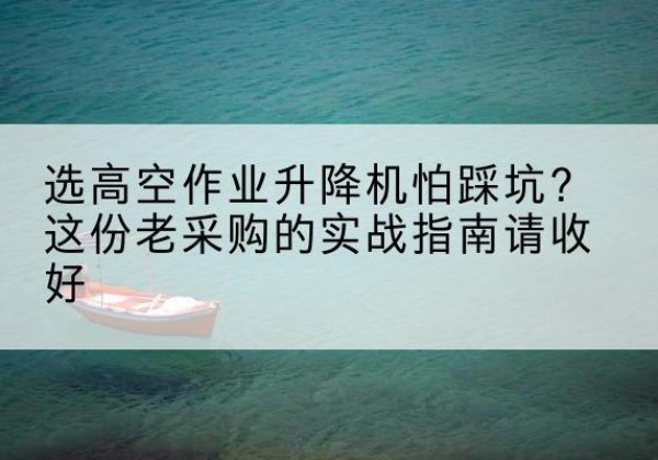 黄埔高空作业升降机厂家推荐-选高空作业升降机怕踩坑？这份老采购的实战指南请收好