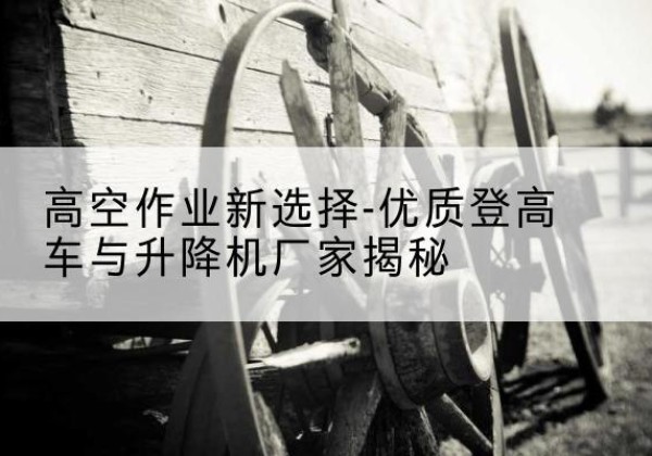 黄埔登高车厂家-高空作业新选择-优质登高车与升降机厂家揭秘